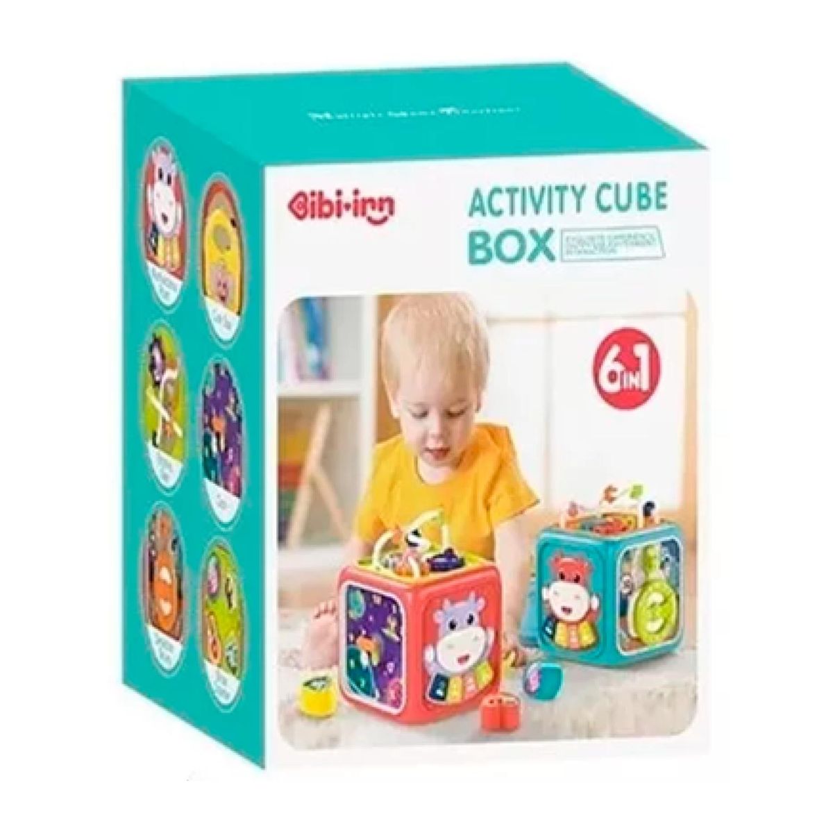 GENERICO - Juguete Cubo Didactico 6 En 1 Con Sonidos Estimulantes