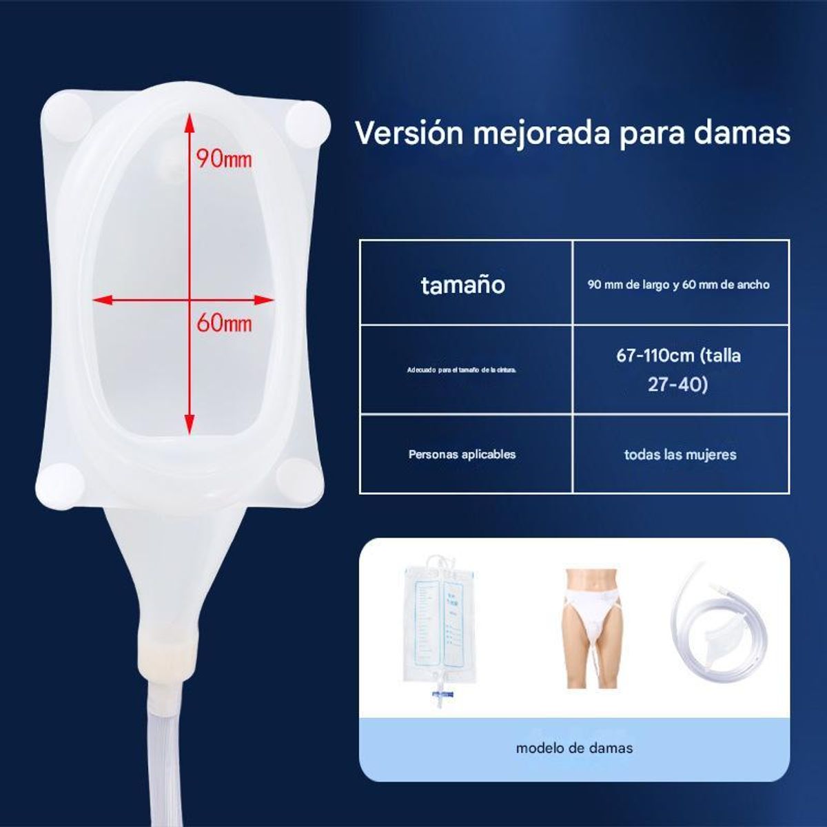 KINDA NICE - señora Colector Orina Premium Descanse Más Y Ahorre Pañales 12mts