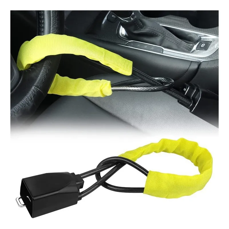 KINDA NICE - Traba Para Volante Auto Cinturón Universal Candado Antirrobo