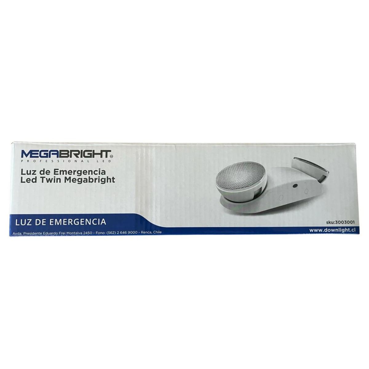 MEGABRIGHT - Lampara De Emergencia 2 Focos 300lm Blanco Megabright