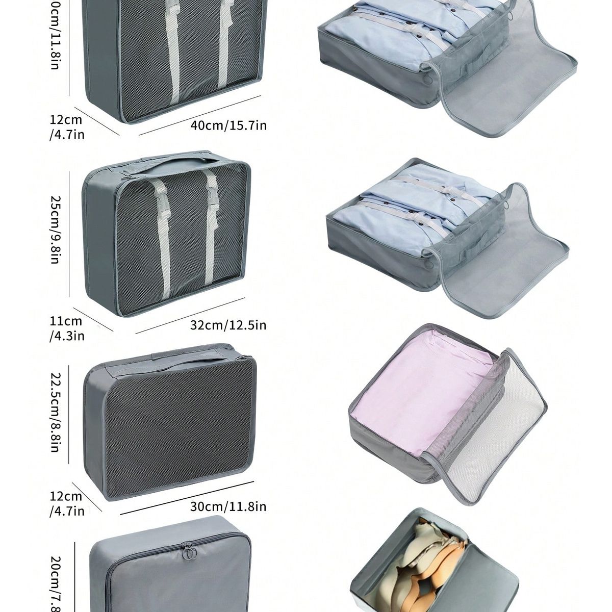 KINDA NICE - 8 Organizadoras De Viaje Maleta Bolsas De Viaje Equipaje