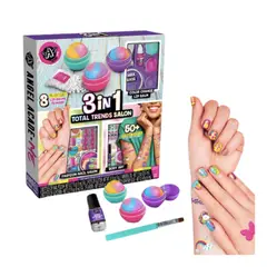 GENERICO - Set Manualidades Labiales Esmaltes Y Sticker Tatuajes Niñas