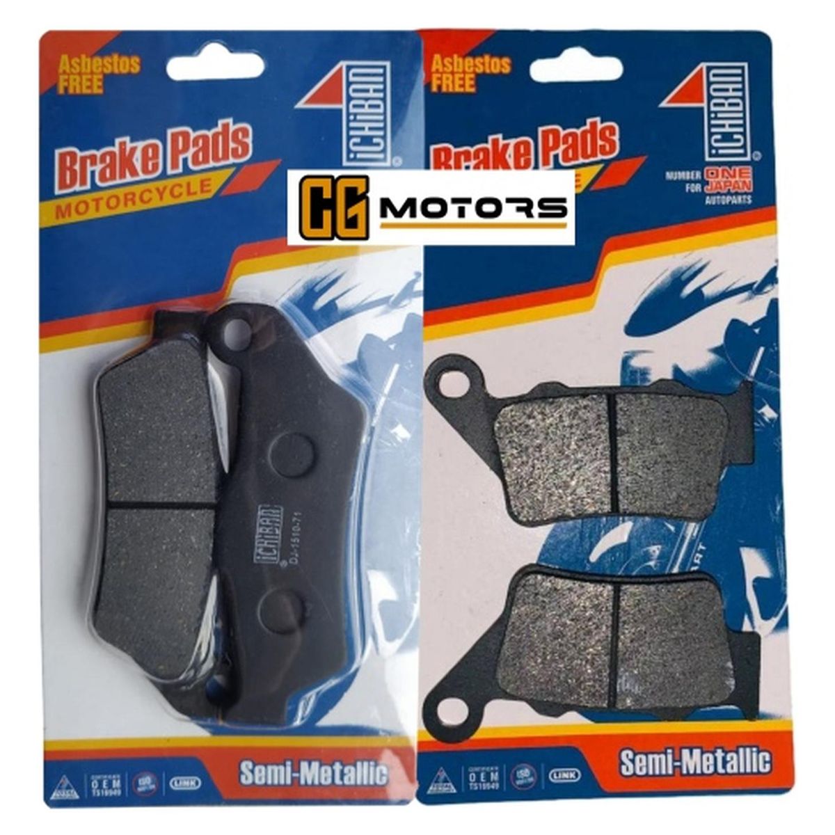 GENERICO - Pastillas Freno Delanteras + Traseras Pulsar Ns 200 / Rs 200