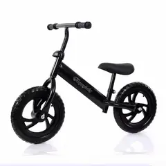GENERICO - BICICLETA DE EQUILIBRIO SIN PEDAL RIN 12 NEGRO MP