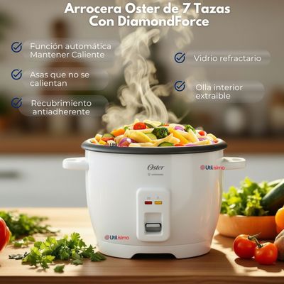 Imagen 2 del producto Arrocera de 7 Tazas, con DiamondForce, CKSTRCB7DFWHT