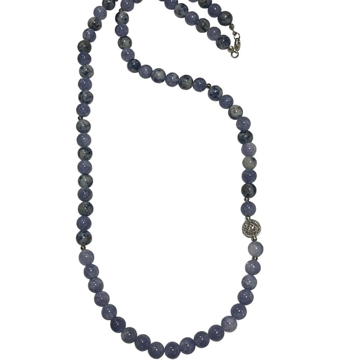 TAETHAI - Collar de plata 925 con piedras Charoitas y Suglitas