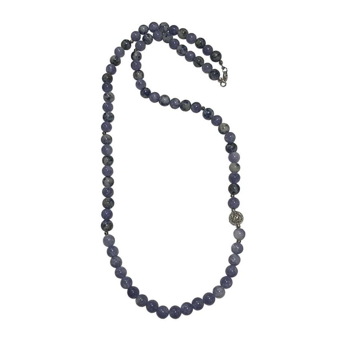 TAETHAI - Collar de plata 925 con piedras Charoitas y Suglitas