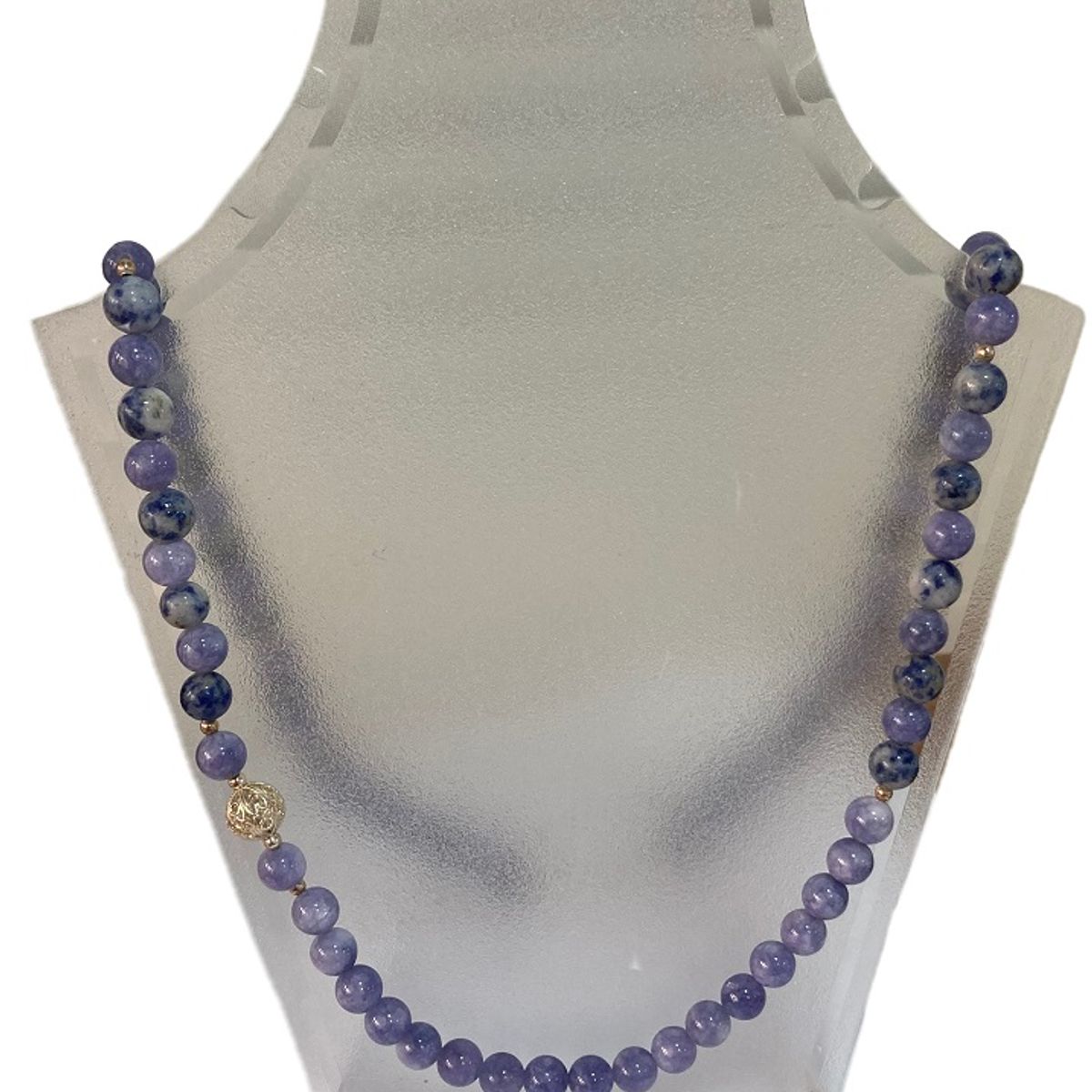 TAETHAI - Collar de plata 925 con piedras Charoitas y Suglitas