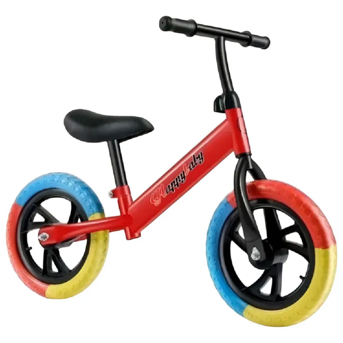 GENERICO - BICICLETA DE EQUILIBRIO SIN PEDAL RIN 12 ROJO RUEDA MULTICOLOR MP