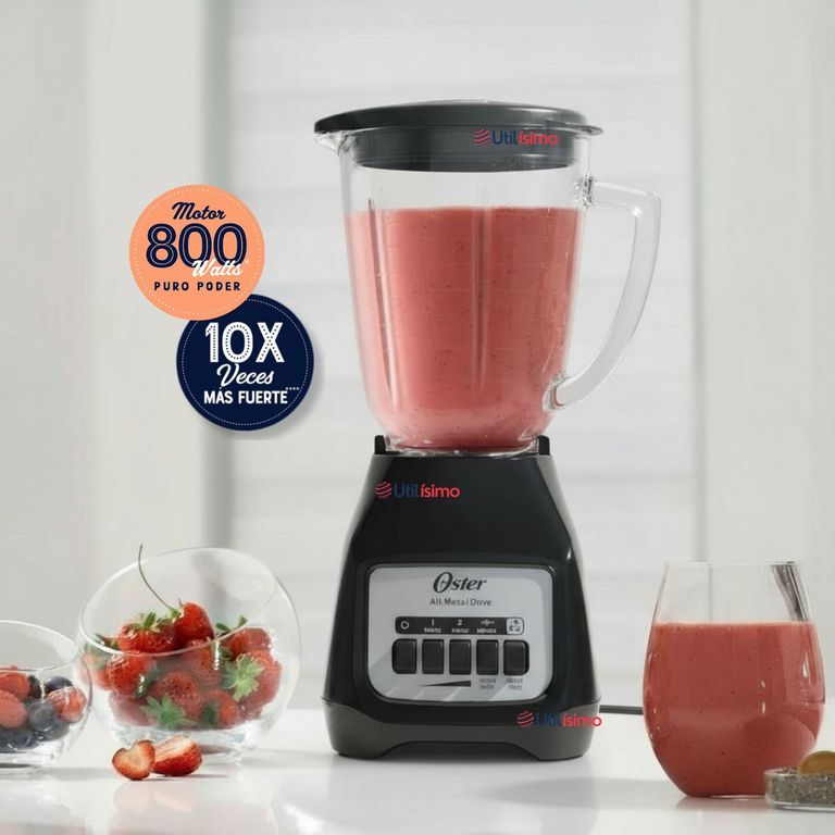 Licuadora Oster® 2 velocidades más pulso y vaso de vidrio BLSTKAGBPB