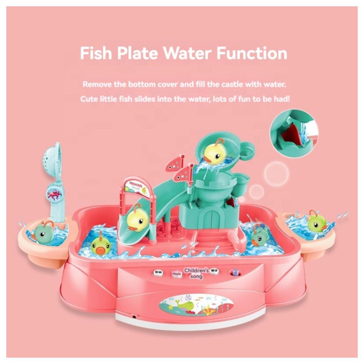 GENERICO - Juguete De Pesca Electronico Con Agua Y Sonidos Infantil