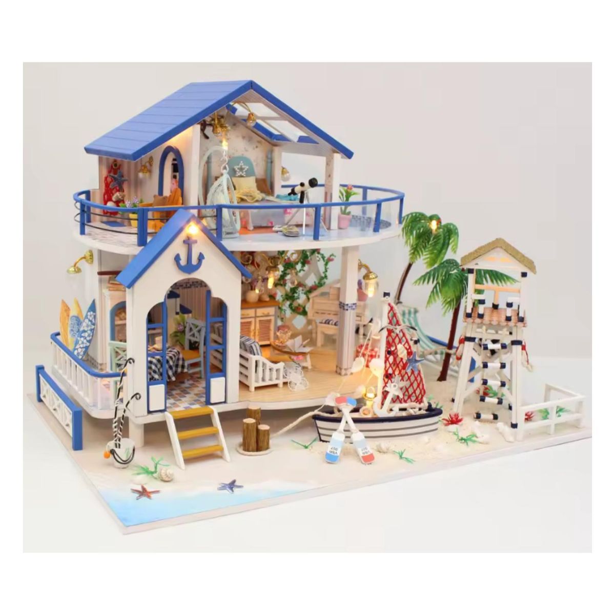 GENERICO - Juguete Casa De Playa De Muñecas Rompecabezas 3D Infantil