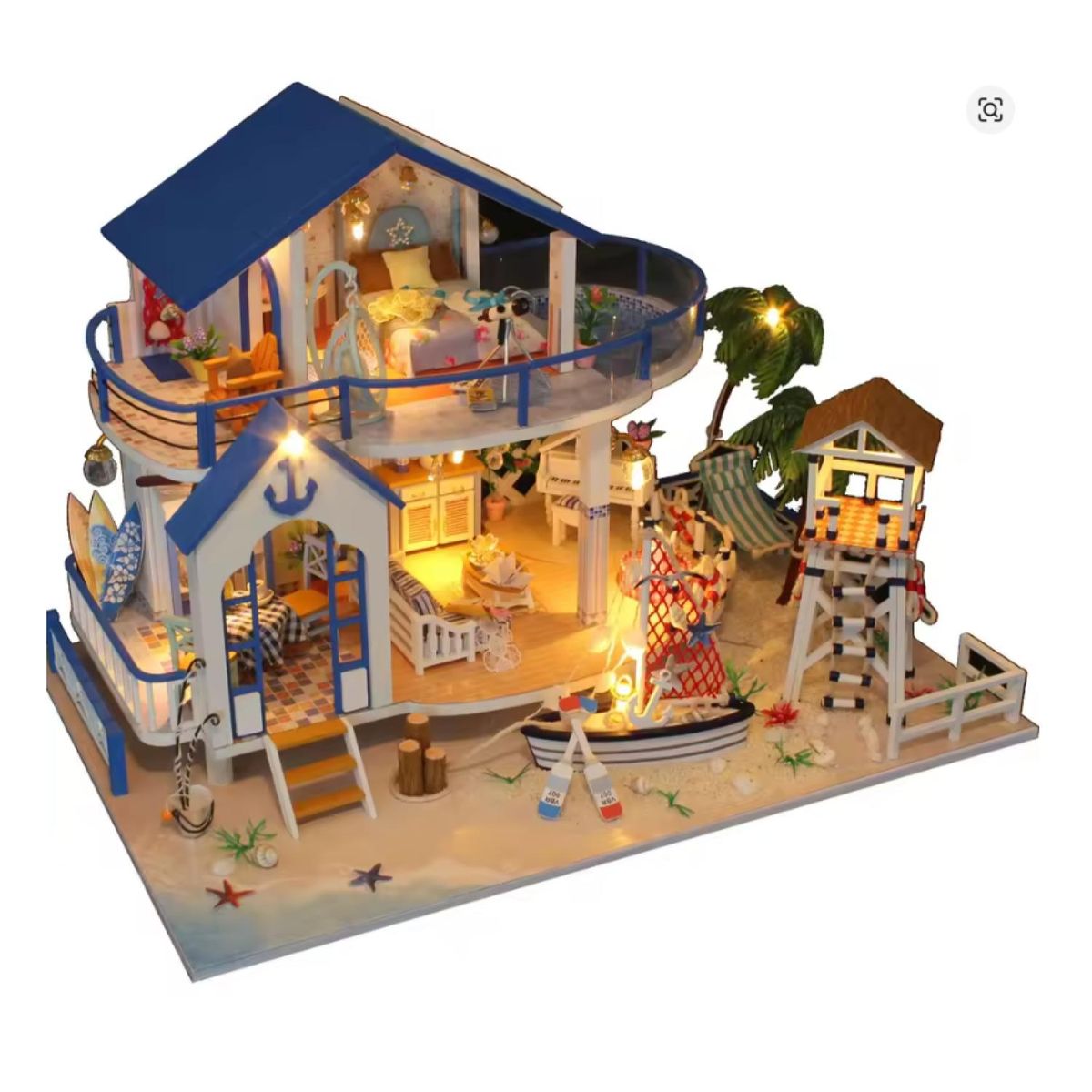 GENERICO - Juguete Casa De Playa De Muñecas Rompecabezas 3D Infantil