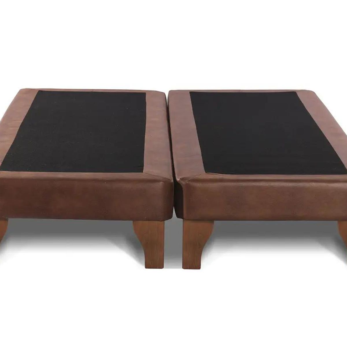 GENERICO - Bases De Camas 2 Plazas Dividida Marron Lino