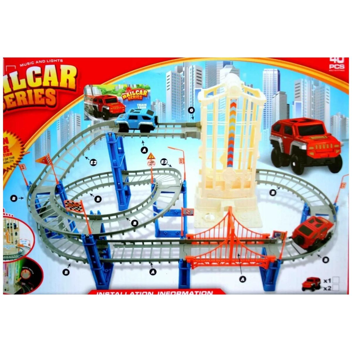 GENERICO - Juguete Pista Magica Con Auto Accesorios 40 Piezas Infantil