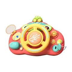 GENERICO - Juguete Simulador Volante Interactivo Sonido Rosa Infantil