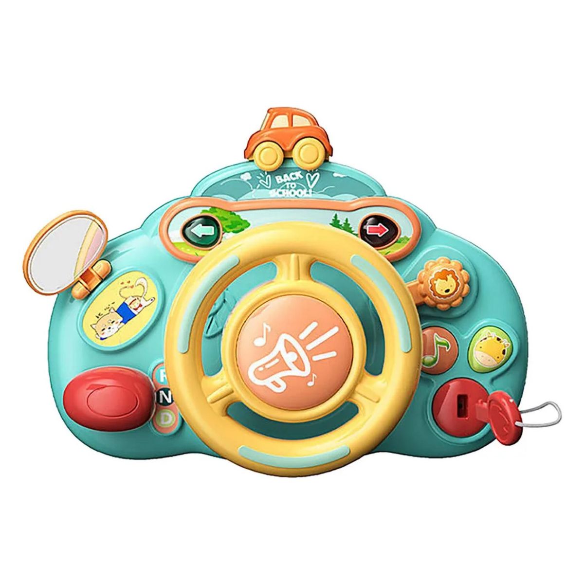 GENERICO - Juguete Simulador Volante Interactivo Sonido Azul Infantil