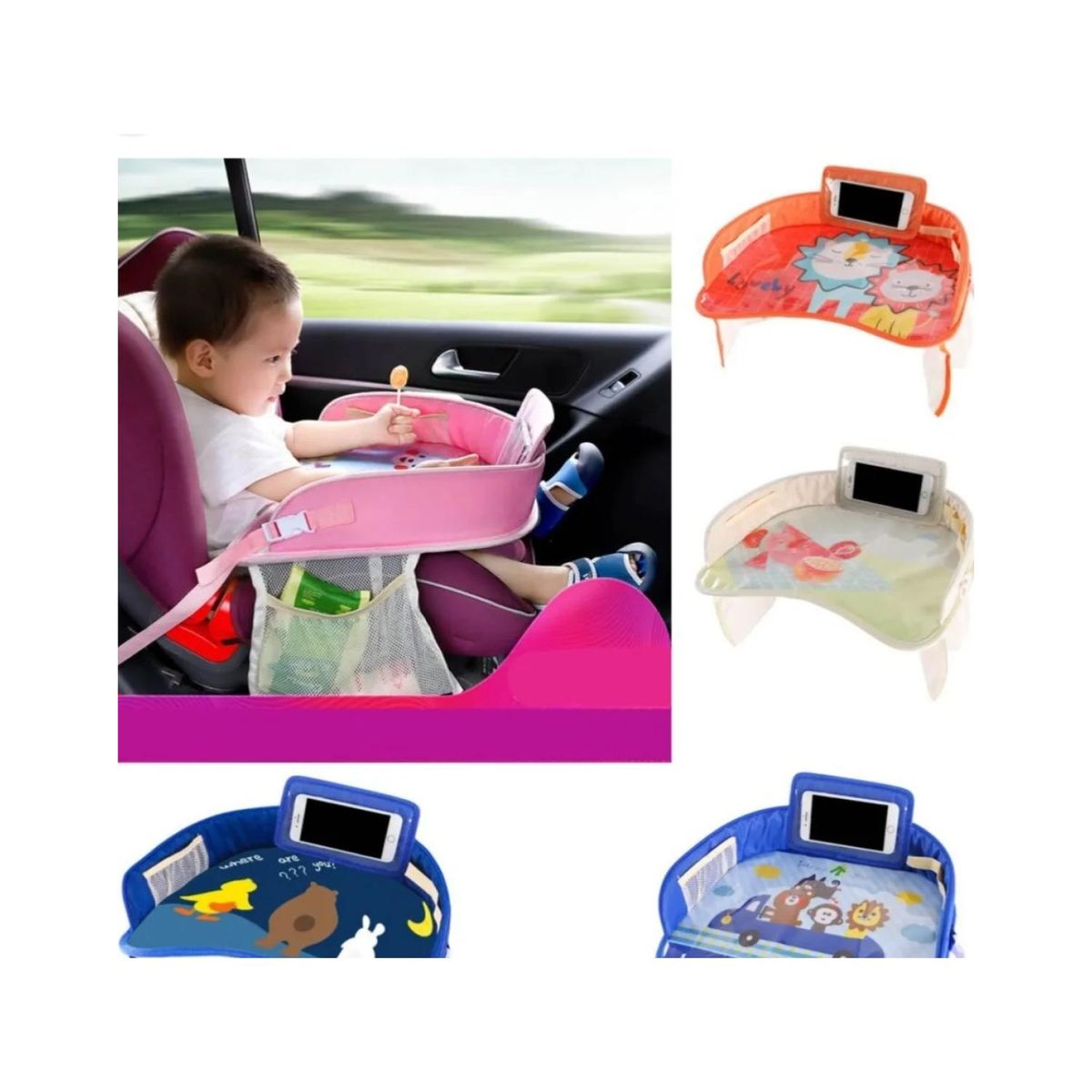 GENERICO - Bandeja Portatil Para Silla De Auto Bebe Infantil Azul