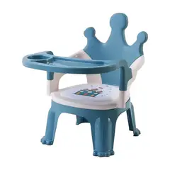 GENERICO - Silla Para Comer De Bebe Portatil 2 En 1 Azul Infantil