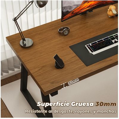 Imagen 2 del producto Escritorio Oficina 160cm Estructura Metálica Grueso 30mm Metal Madera