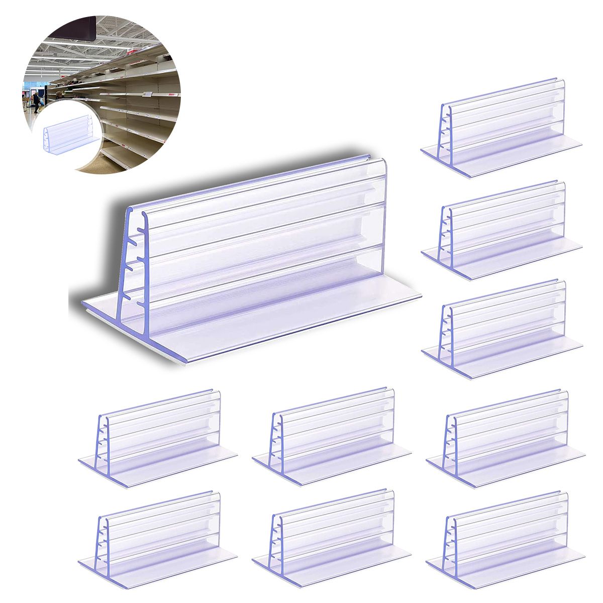 KINDA NICE - 10u Base De Soporte De Pvc Para El Panel Divisorio 5x4x3 Cms