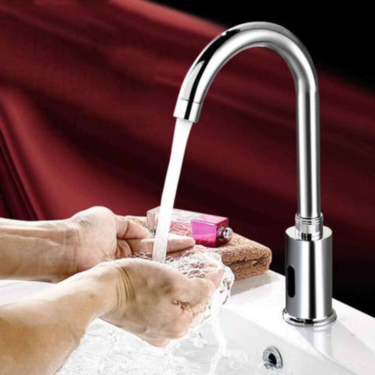 BLUEDREAMER - Grifos para fregadero de cocina sin contacto sensor de movimiento automático