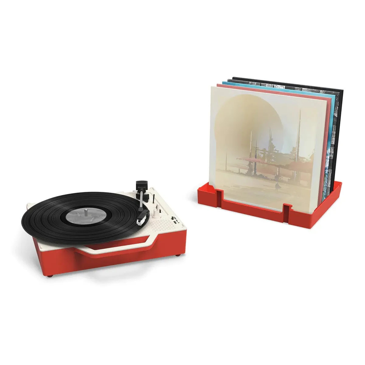 VICTROLA - Tornamesa Re Spin Victrola con Bluetooth Rojo