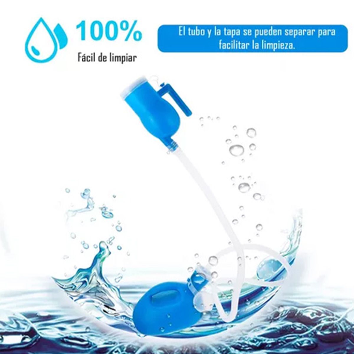 KINDA NICE - Pato Urinario Masculino Con Manguera - Capacidad 2000 Ml