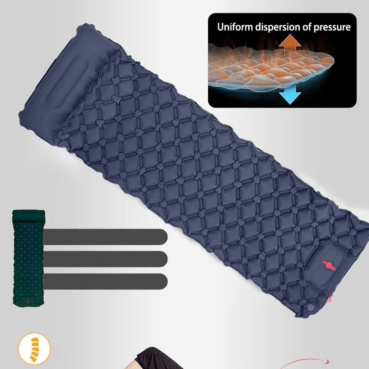 GENERICO - Colchoneta Inflable Individual Camping Mat Inflable Acampar