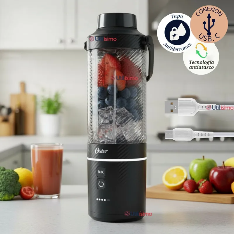 OSTER - Oster Licuadora Portátil, GoMAX, 590 ml de Capacidad, para Smoothies, Negro, BLSTGFP-B20-000