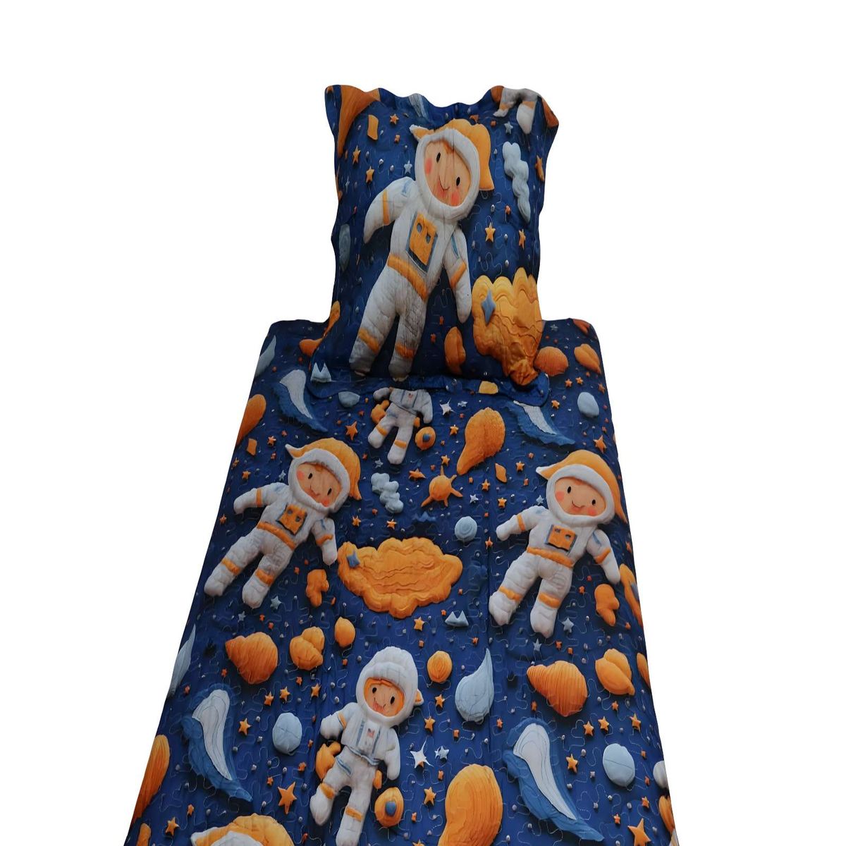GENERICO - CUBRECAMA QUILT INFANTIL DE VERANO 5D PLAZA Y MEDIA 180 X 230 CM