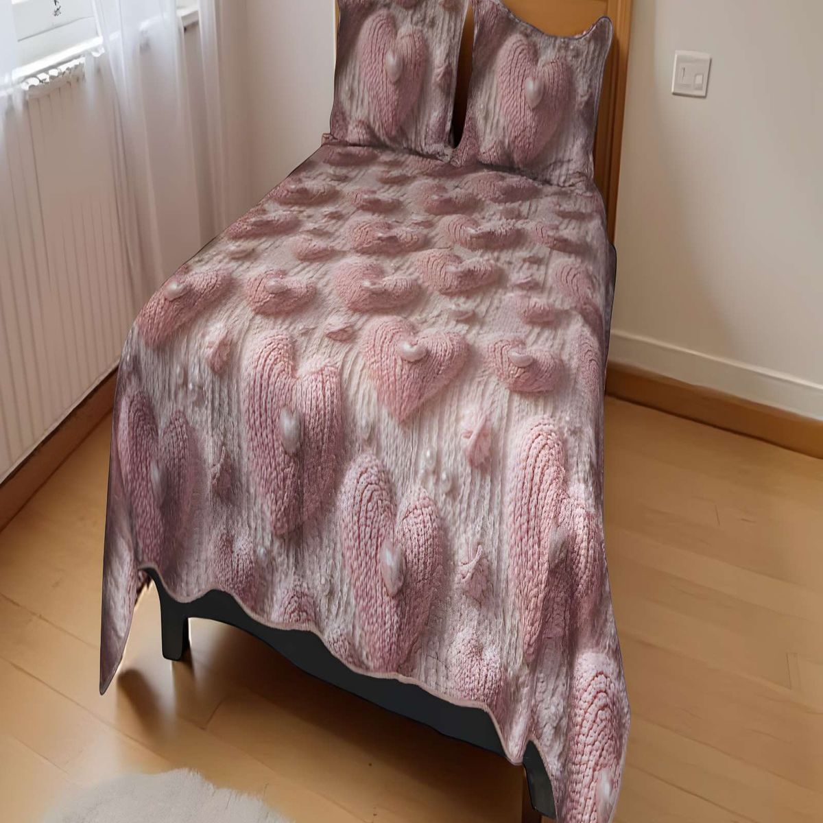 GENERICO - CUBRECAMA QUILT COLCHA DE VERANO 5D PLAZA Y MEDIA 180 X 230 CM