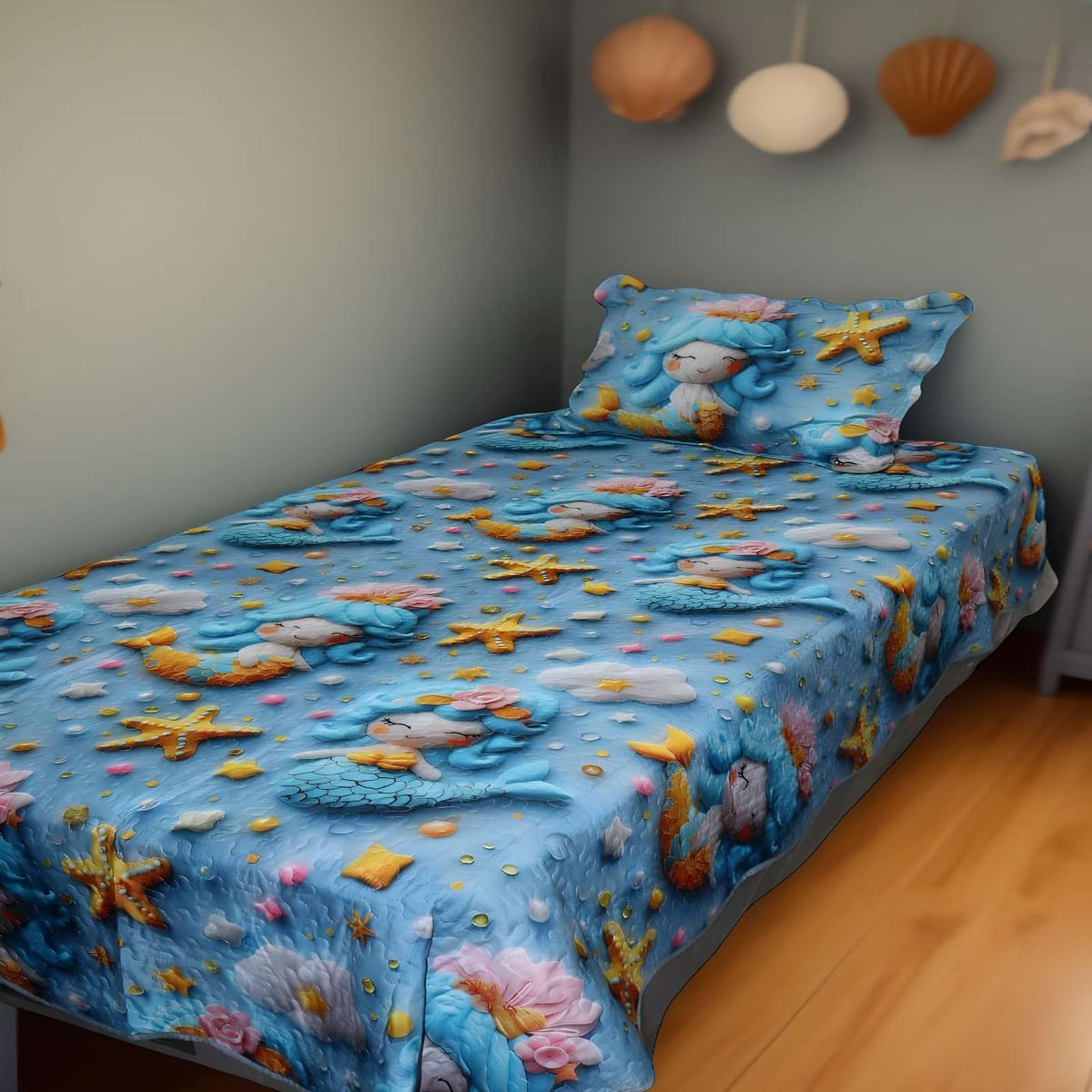 GENERICO - CUBRECAMA QUILT INFANTIL DE VERANO 5D PLAZA Y MEDIA 180 X 230 CM