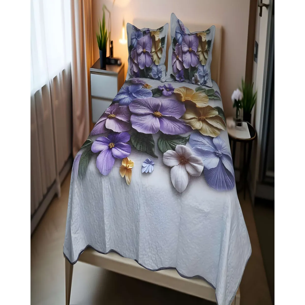 GENERICO - CUBRECAMA QUILT COLCHA DE VERANO 5D 2 PLAZAS 230 X 250 CM