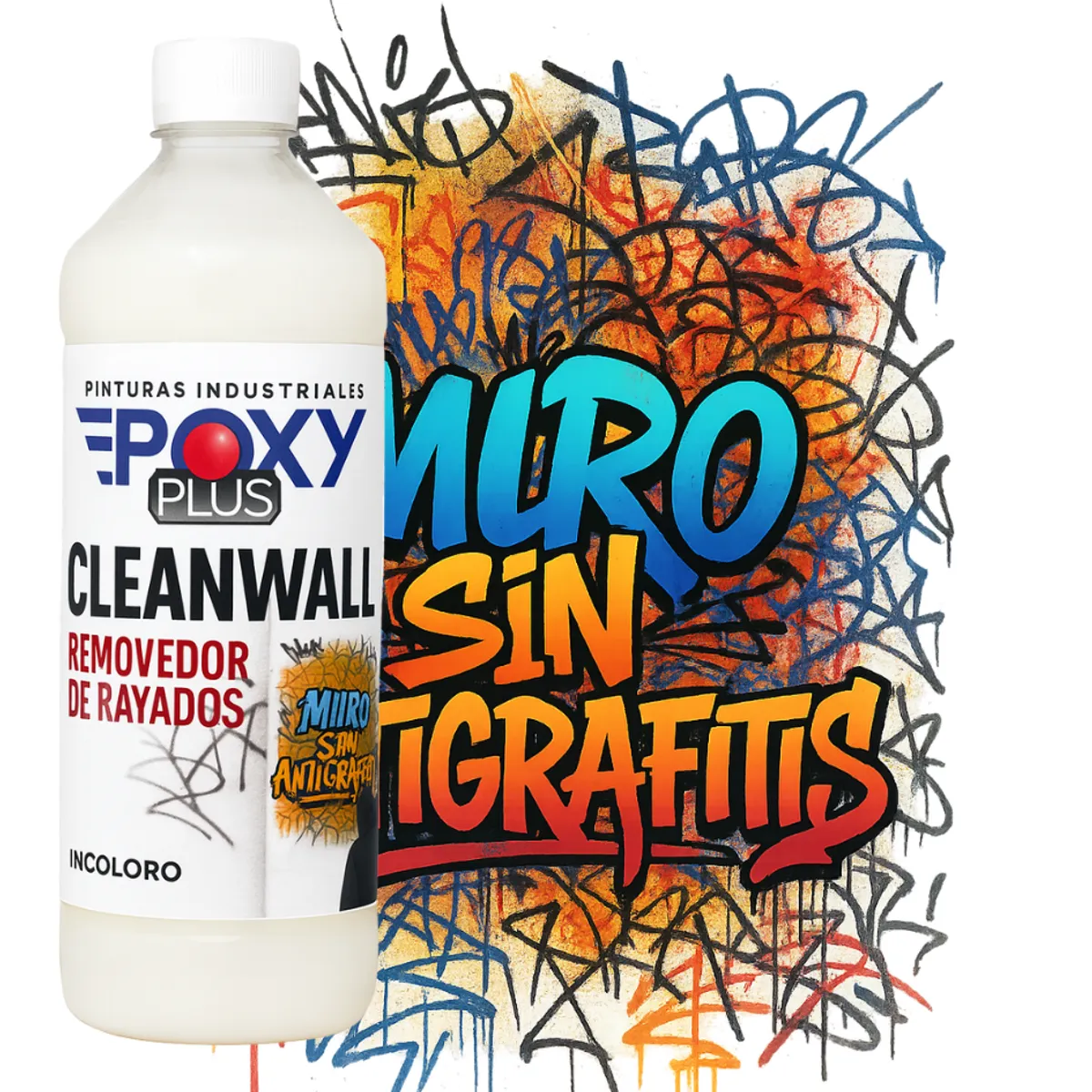 ANTIGRAFITIS - CLEANWALL™  Removedor de Rayados - LITRO, marca EPOXY - Foto Principal