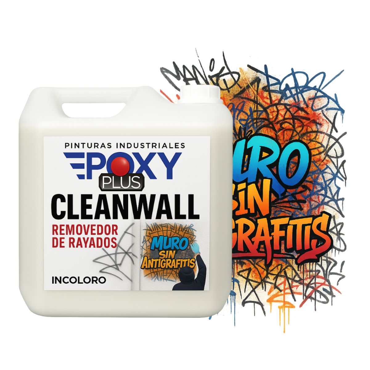 ANTIGRAFITIS - CLEANWALL™  Removedor de Rayados - BIDON 5Lts., marca EPOXY - Foto Principal