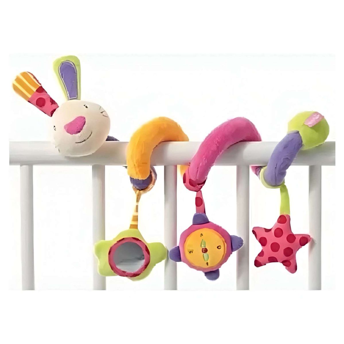 GENERICO - Sonajero espiral colgante para cochecito de bebé diseño conejo