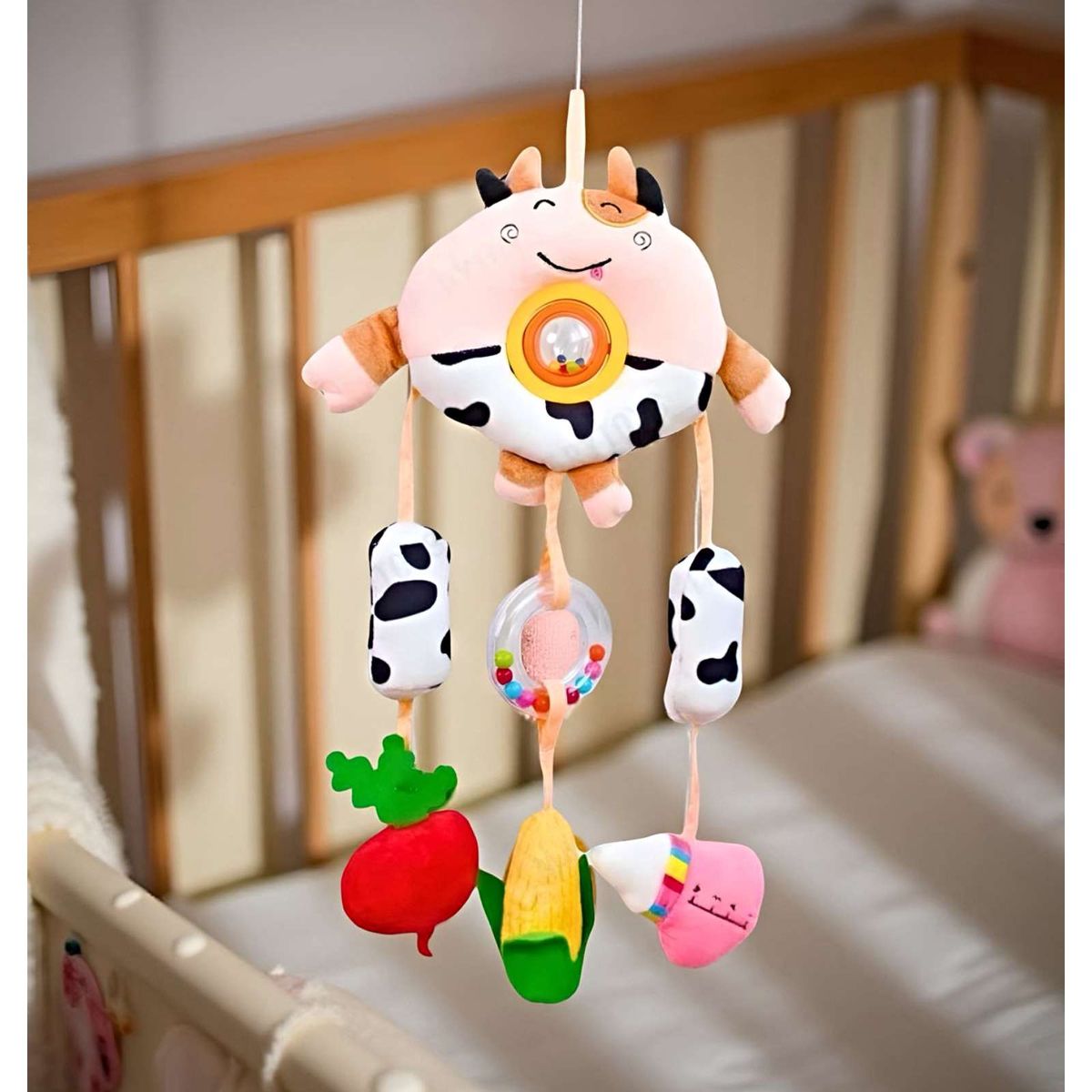 GENERICO - Juguete móvil de coche para bebé colgante diseño vaca