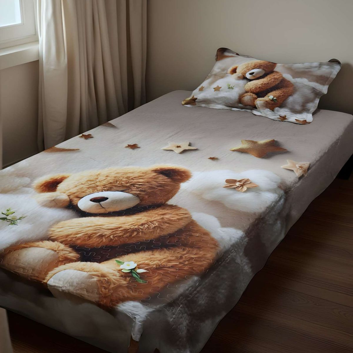 GENERICO - CUBRECAMA QUILT INFANTIL DE VERANO 5D PLAZA Y MEDIA 180 X 230 CM