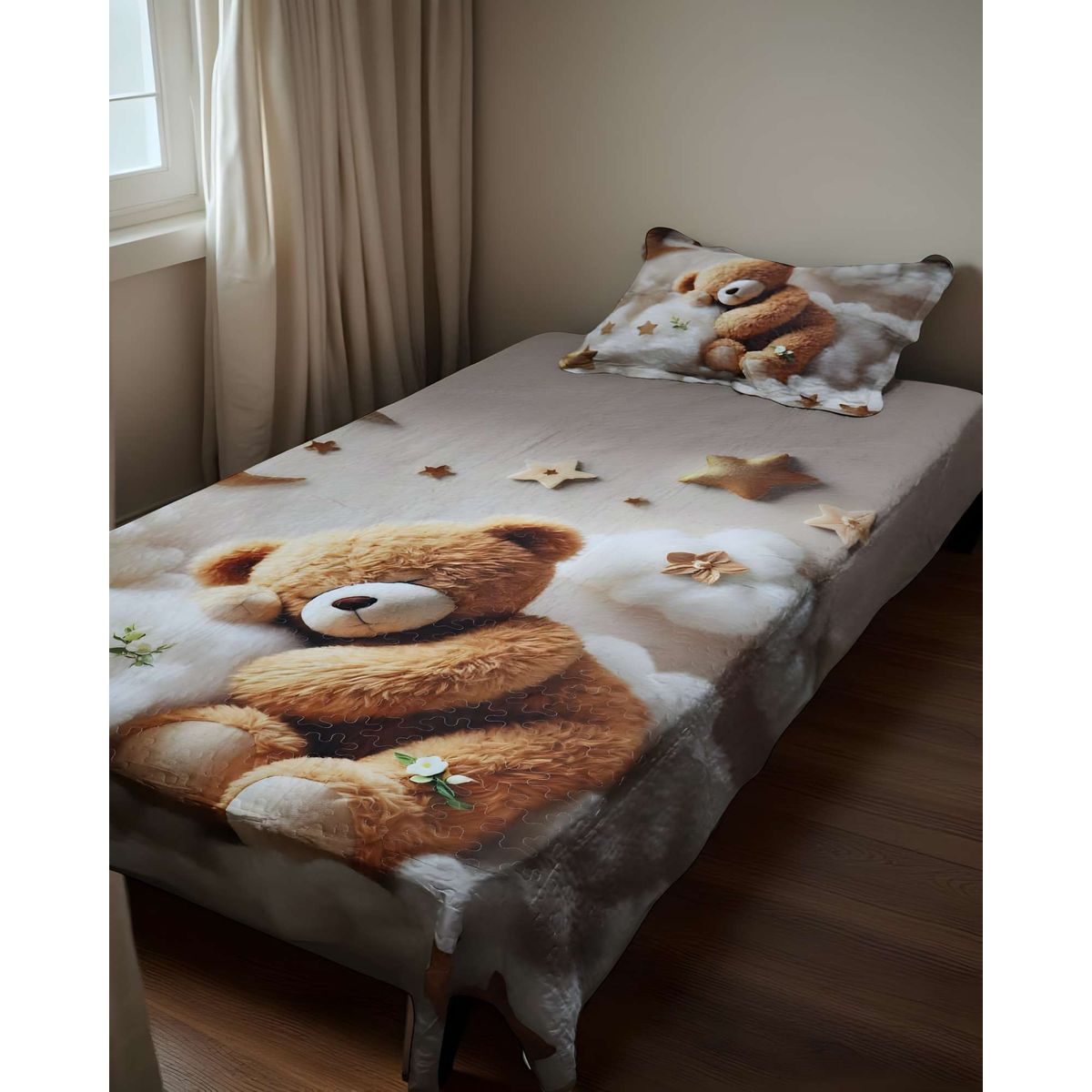 GENERICO - CUBRECAMA QUILT INFANTIL DE VERANO 5D PLAZA Y MEDIA 180 X 230 CM