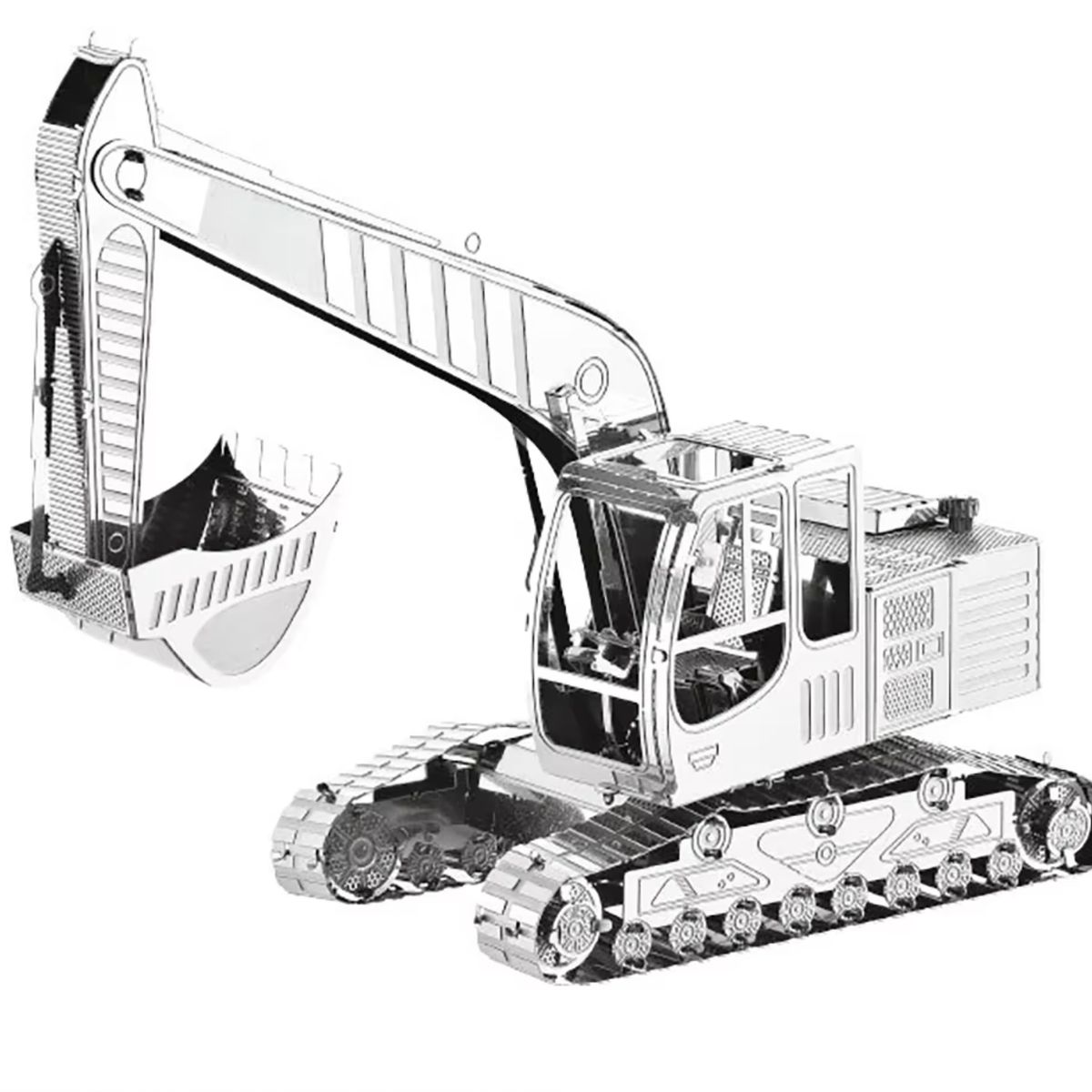 GENERICO - Puzzle Metal retroexcavadora para armar regalo