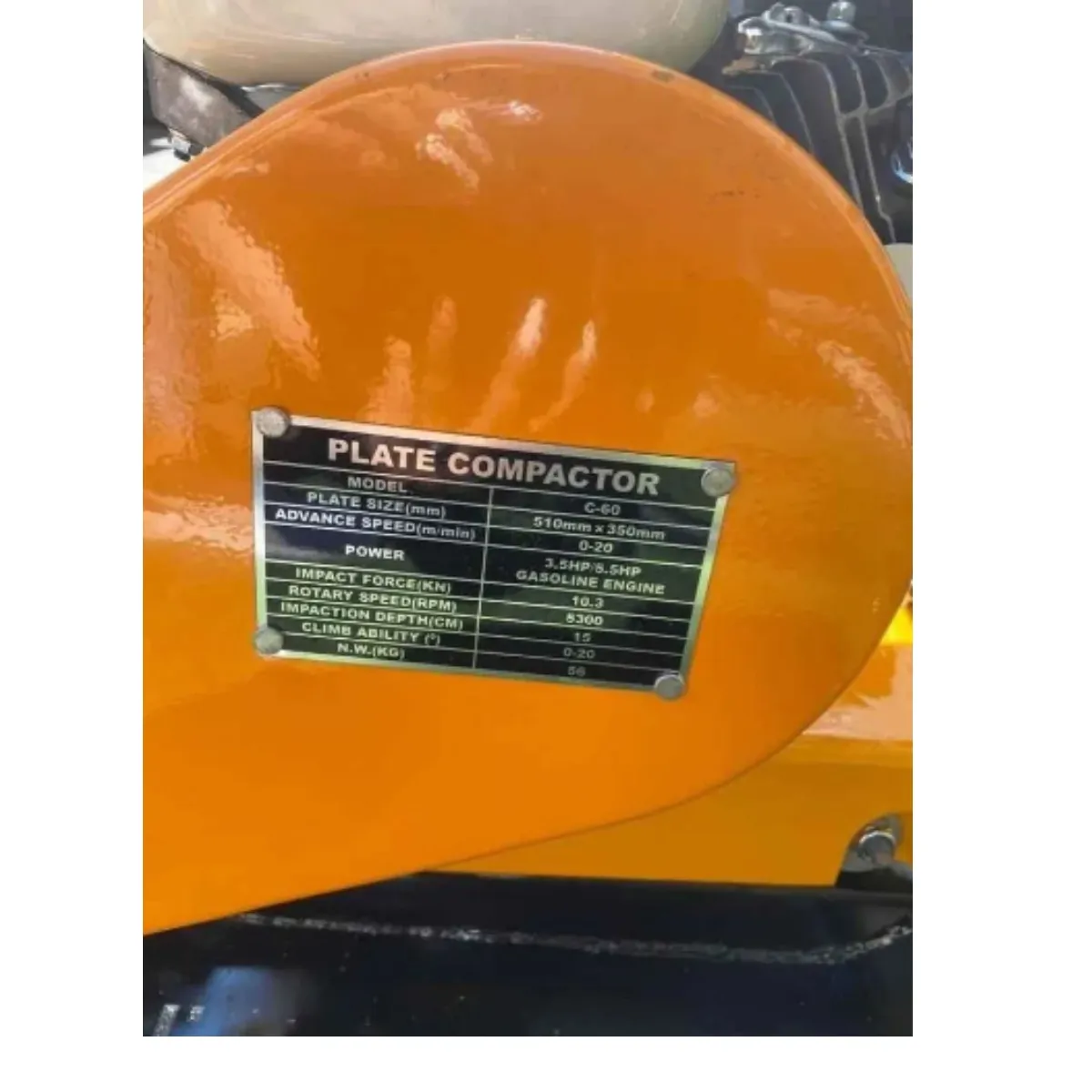 GENERICO - Placa Compactadora A Gasolina 60kg 65hp
