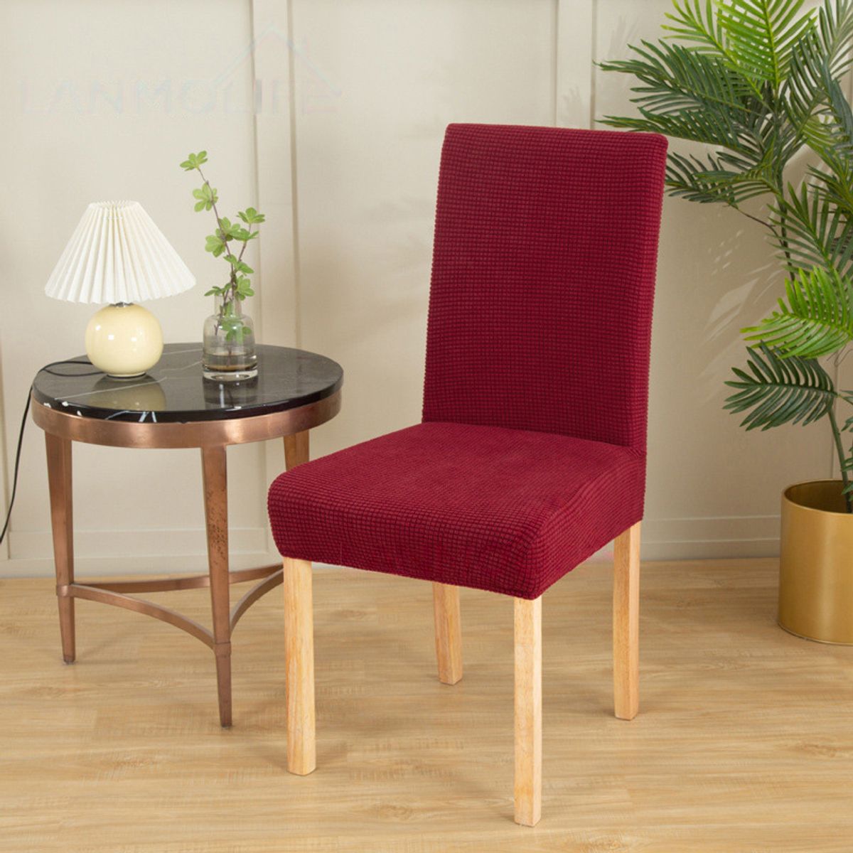GENERICO - Pack 6 Funda De Silla Para Comedor Tela Gruesa BURDEO