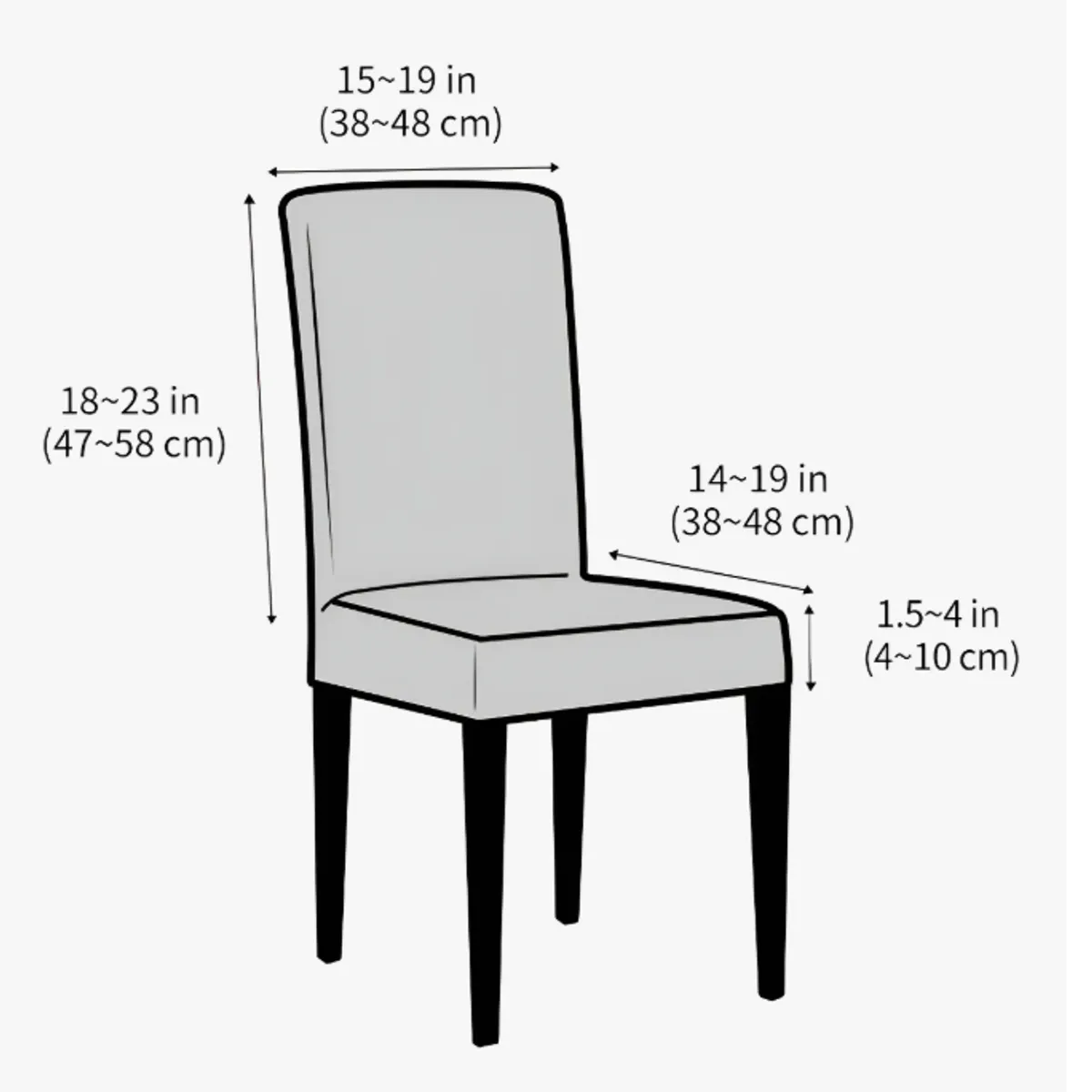 GENERICO - Pack 6 Funda De Silla Para Comedor Tela Gruesa GRIZ