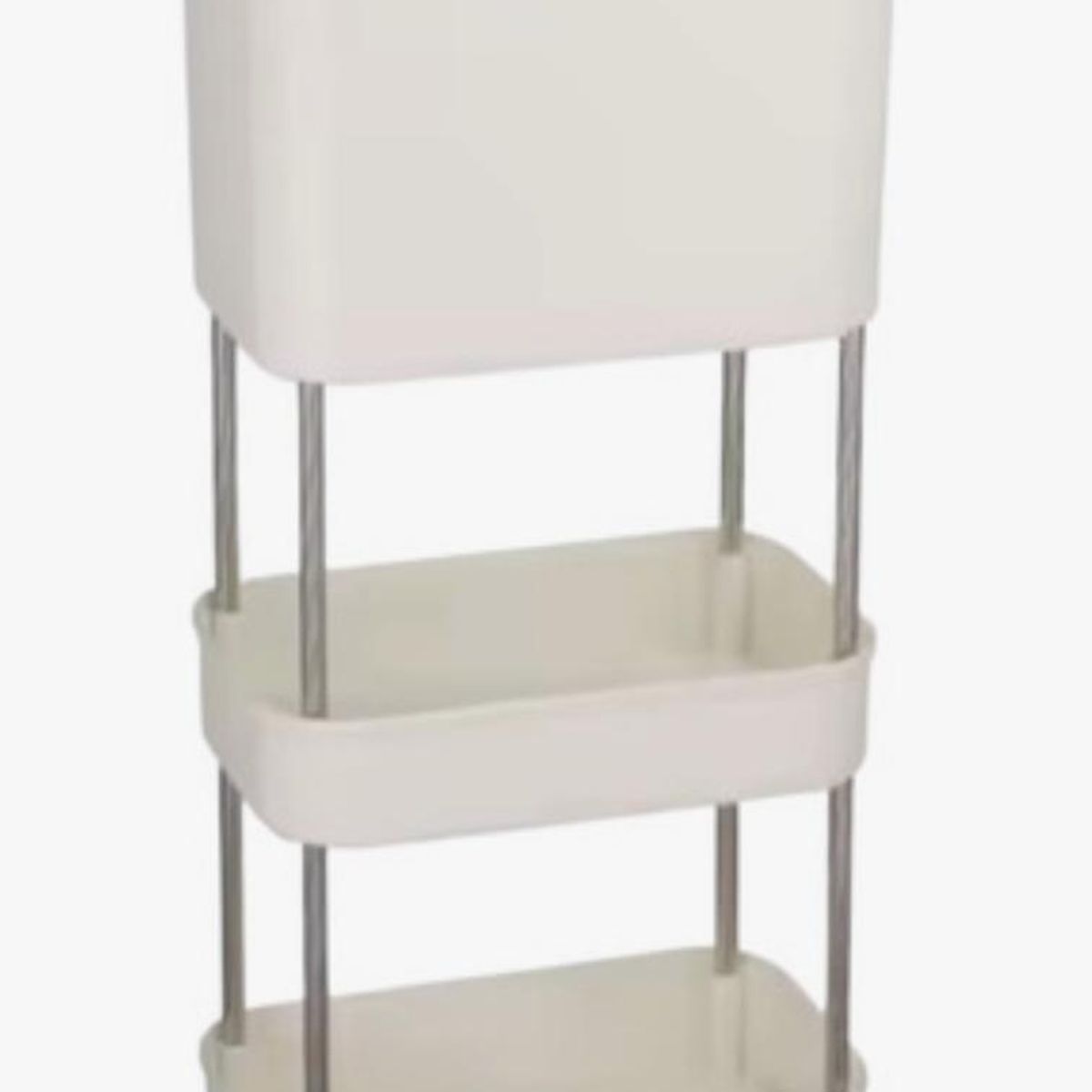 GENERICO - Organizador Carrito 3 Niveles Multifuncional Para Basura Y Cocina Beige