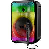 Parlante Bluetooth Flaming Light Flow 8 RGB 20W RMS C Mic Negro