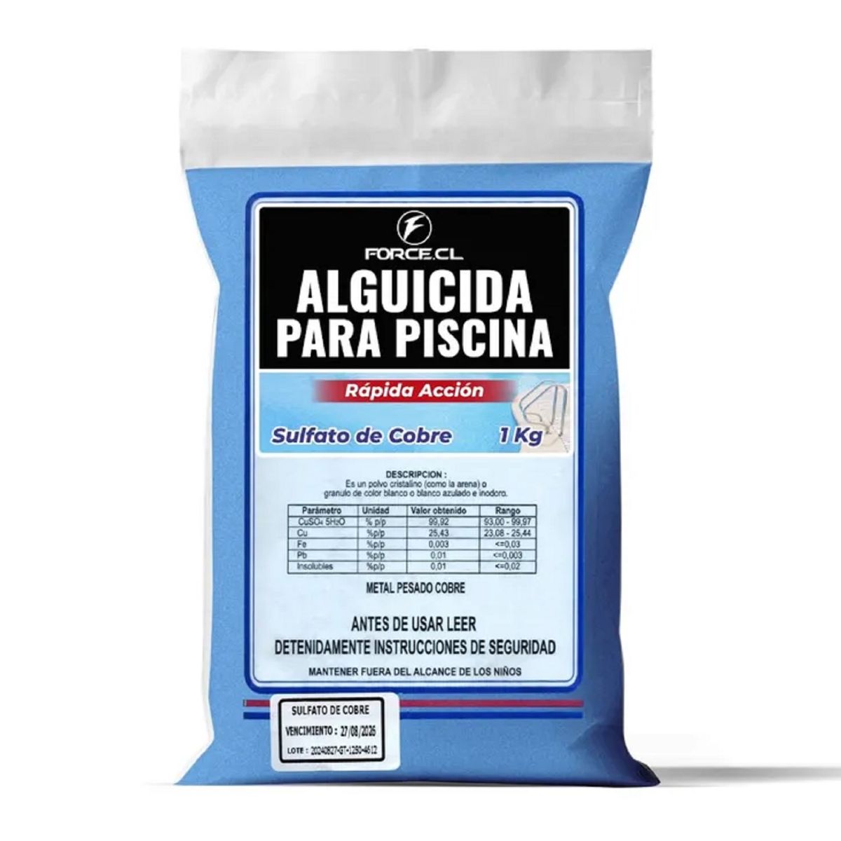 UNIVERSAL - Sulfato De Cobre 1 kilo  Alguicida Piscina