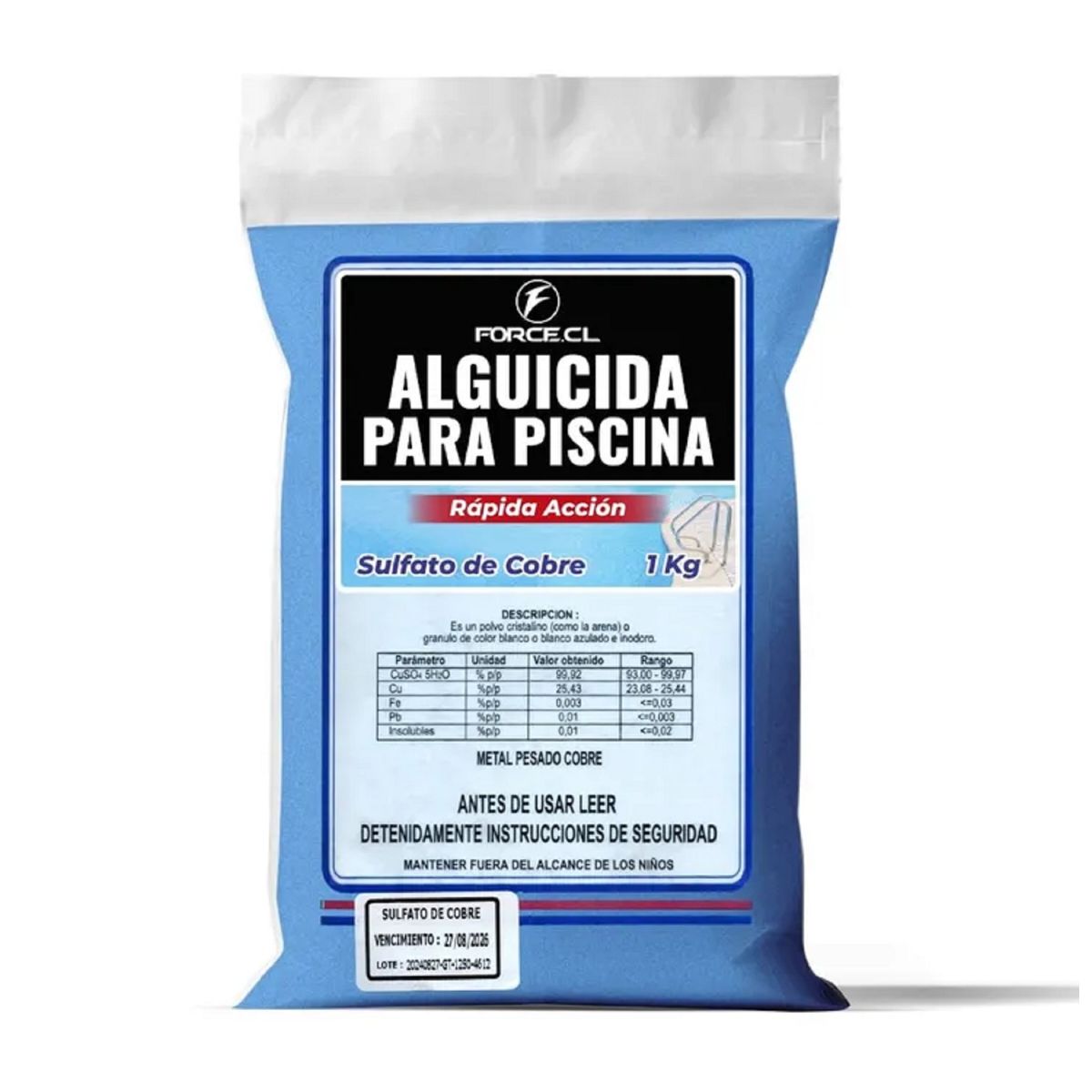 UNIVERSAL - Sulfato De Cobre 1 kilo  Alguicida Piscina