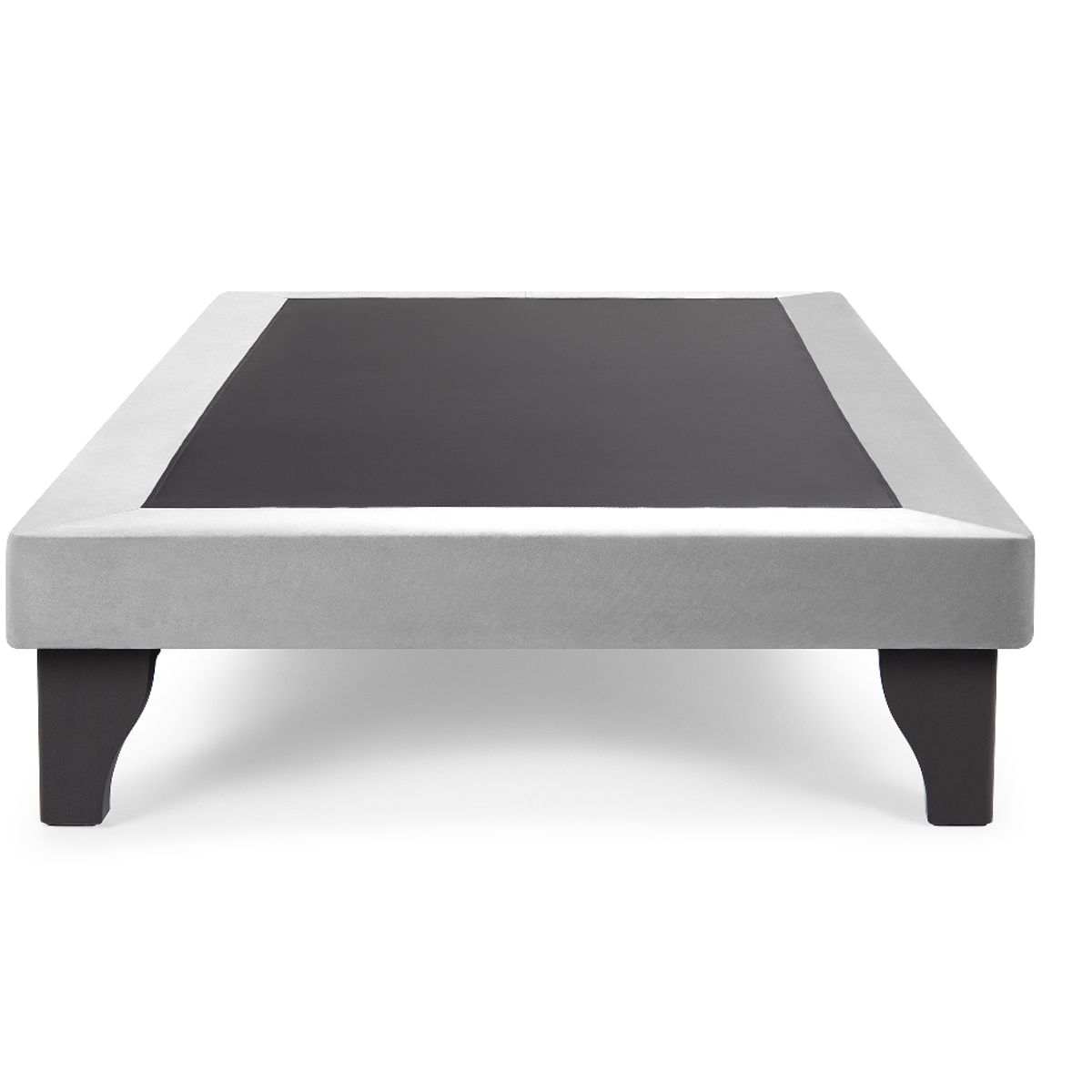 GENERICO - Base Europea mas Respaldo Tubular 1.5 plazas 105x190cm LINO GRIS  CLARO