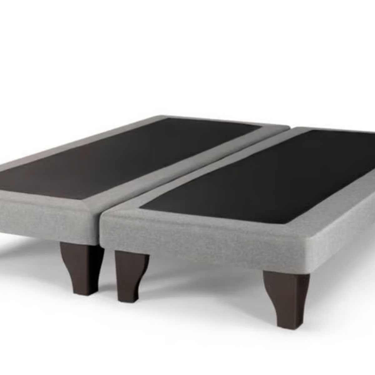 GENERICO - Base Europea mas Respaldo Tubular 2 plazas 150x190cm LINO GRIS CLARO